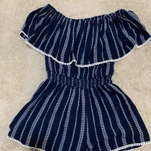 Striped Blue Romper